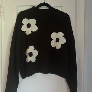 black floral sweater
